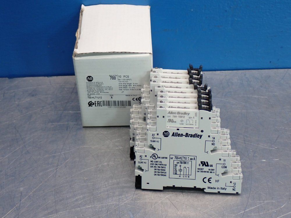 Allen Bradley Terminal Block Relay Unit 9pcs - 700-hlt1u12