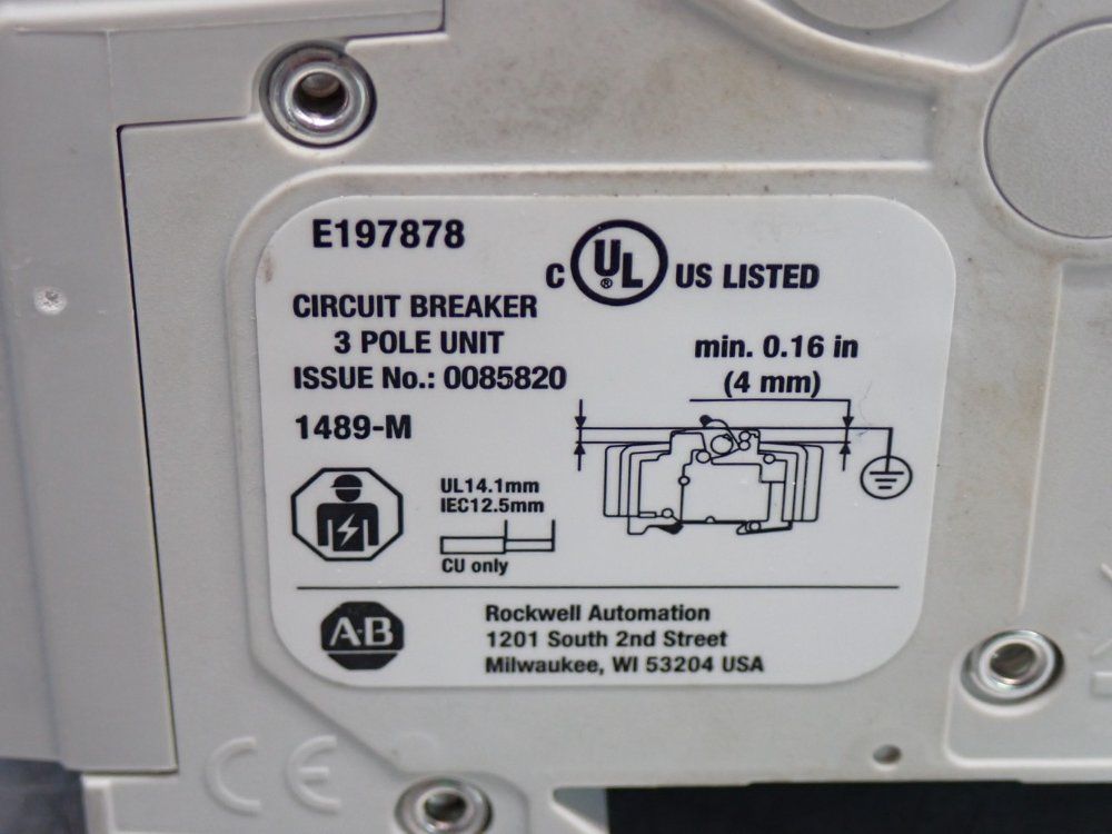 Allen Bradley Miniature Circuit Breaker - 1489-m3d200