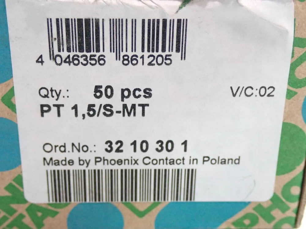 Phoenix Contact Knife-disconnect Terminal Block, 50pcs - Pt1,5/s-mt