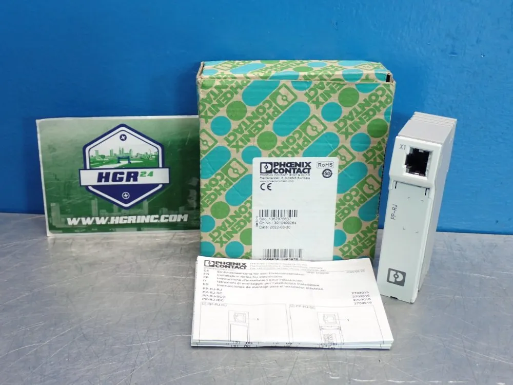 Phoenix Contact 10/100/1000 Mbps Rj45 Jack Screw Connect Cat5e Terminal Block - Pp-rj-sc