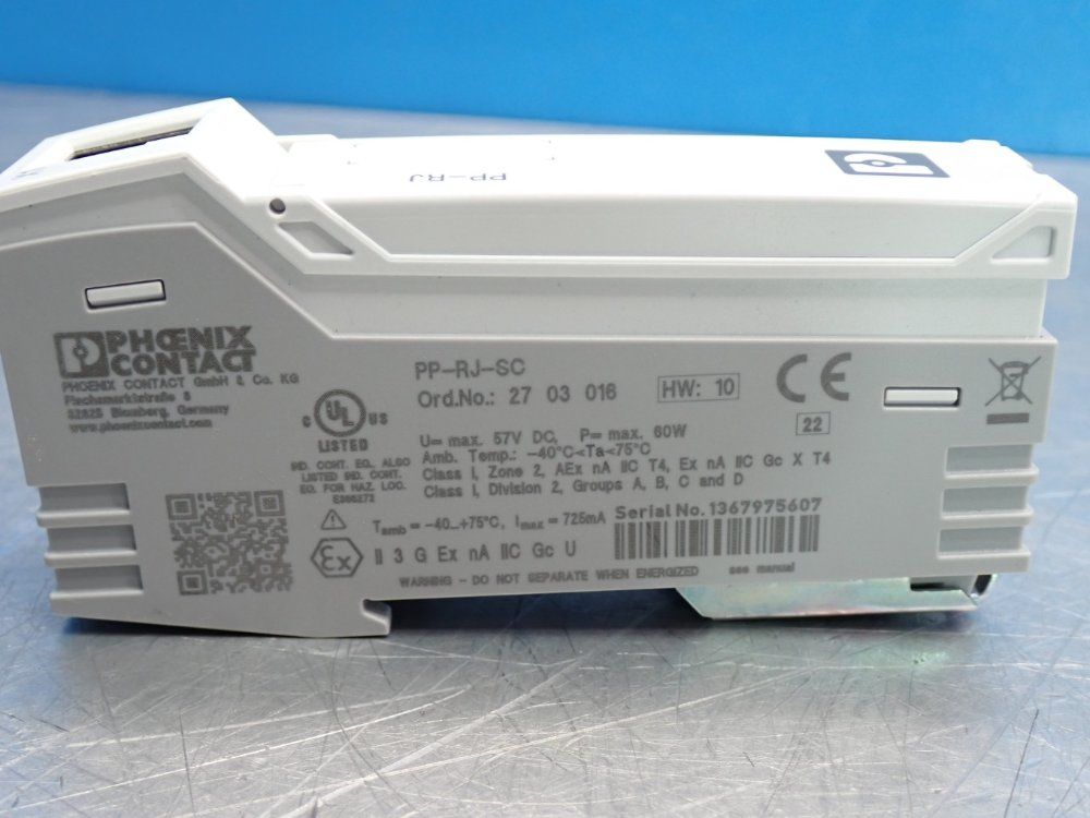 Phoenix Contact 10/100/1000 Mbps Rj45 Jack Screw Connect Cat5e Terminal Block - Pp-rj-sc