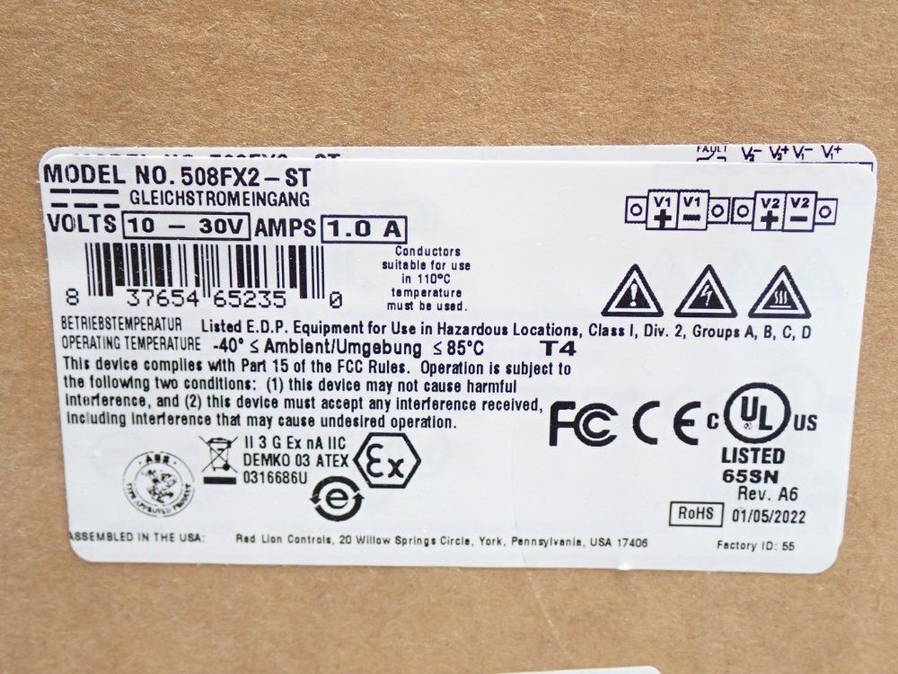 Red Lion Up To 2.6 Gb/s Throughput Multimode Unmanaged 8-port Industrial Ethernet Switch - 508fx2-st