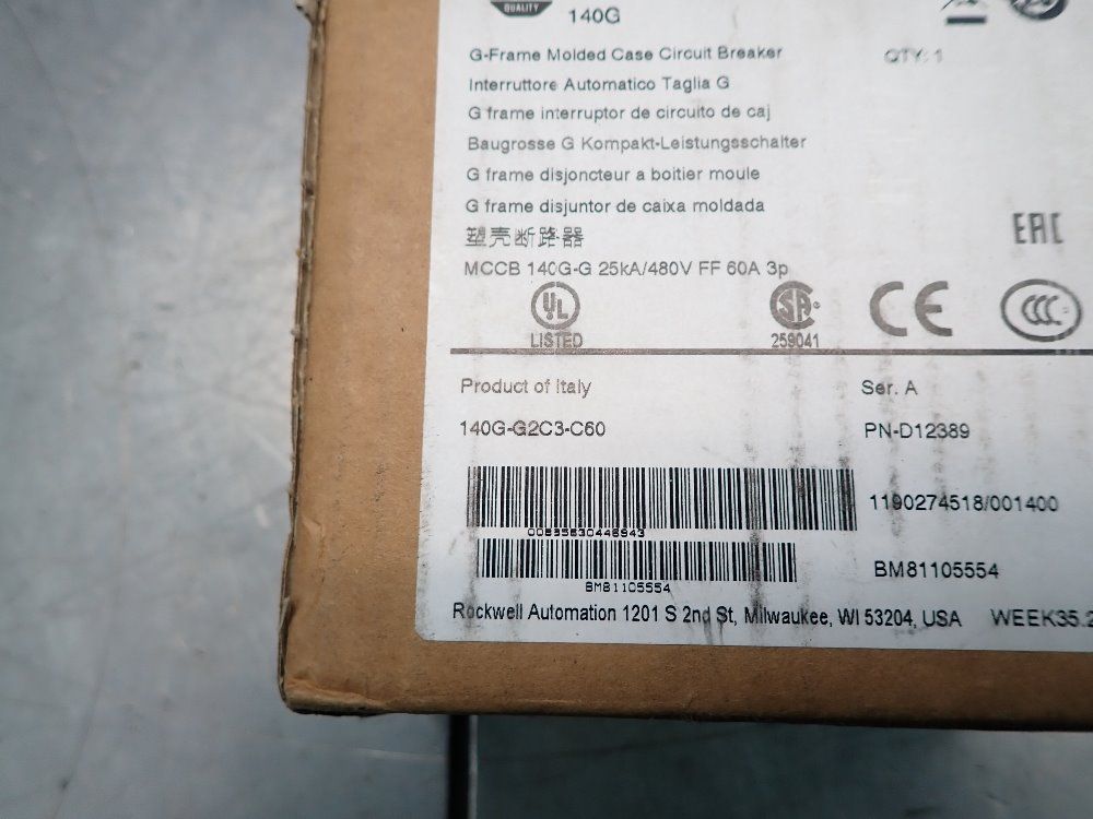 Allenbradley Molded Case Circuit Breaker