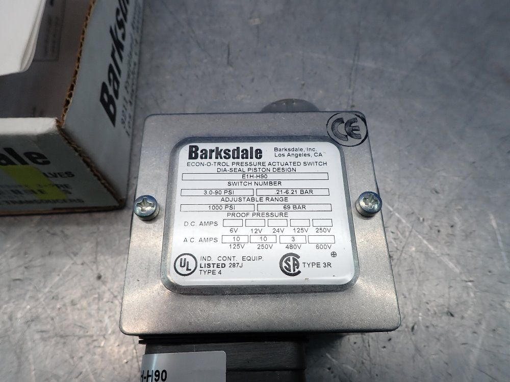 Barksdale Pressure Actuated Switch