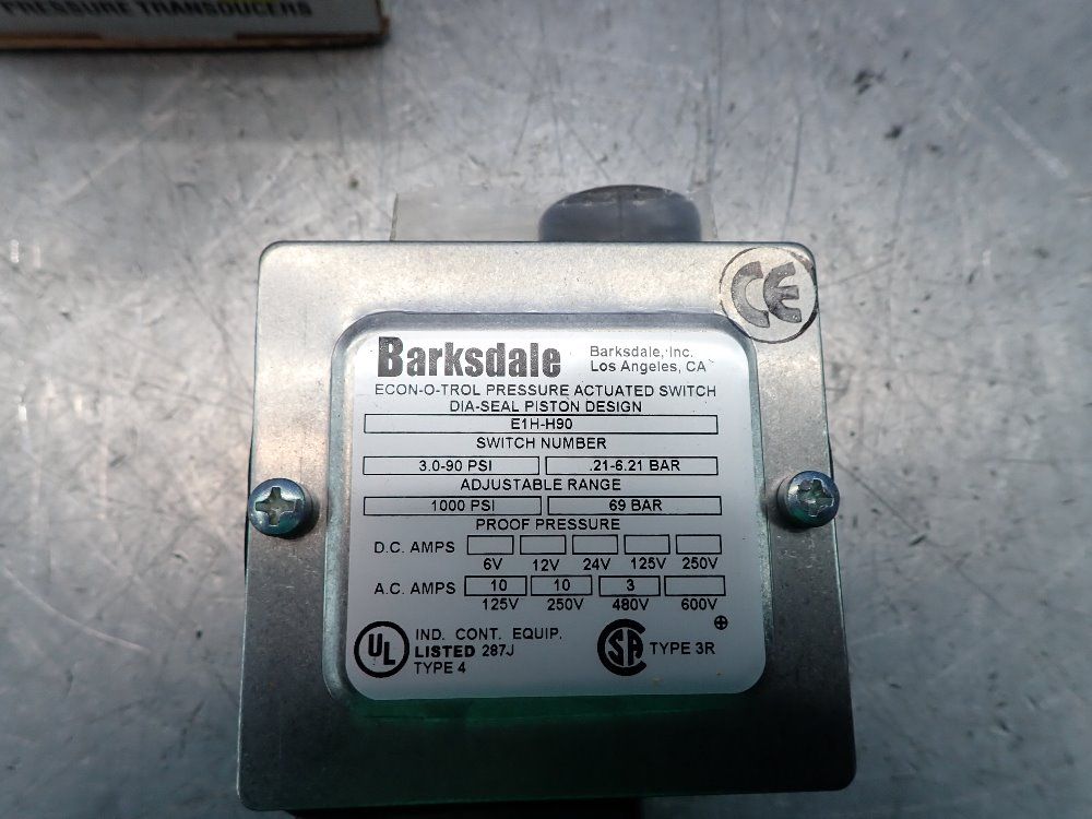 Barksdale Pressure Actuated Switch