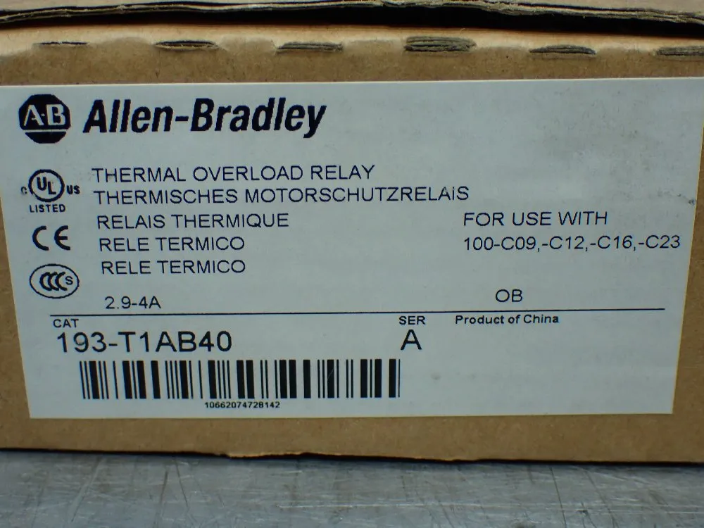 Allen-bradley Thermal Overload Relay - 193-t1ab40