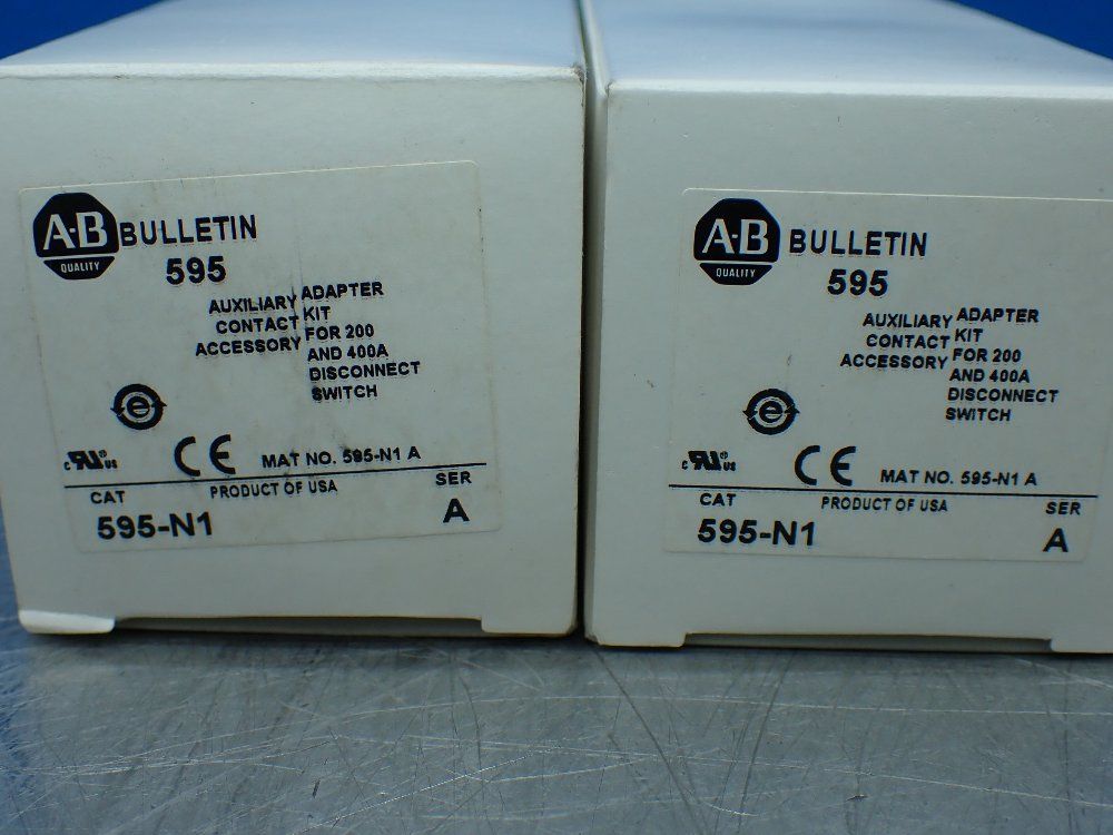 Allen-bradley 2 Auxiliary Contact Adapter Kits For 200/400a Disconnect Switches - 595-n1