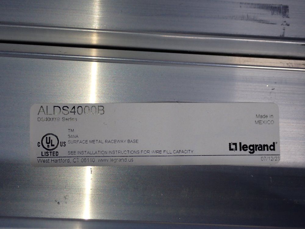 Legrand 120" Surface Metal Raceway Bases - Alds4000b
