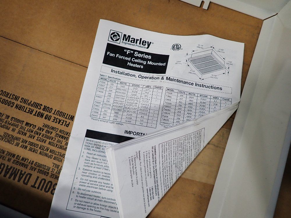 Marley Ceiling Fan Heater Mounting Frame - Fsm