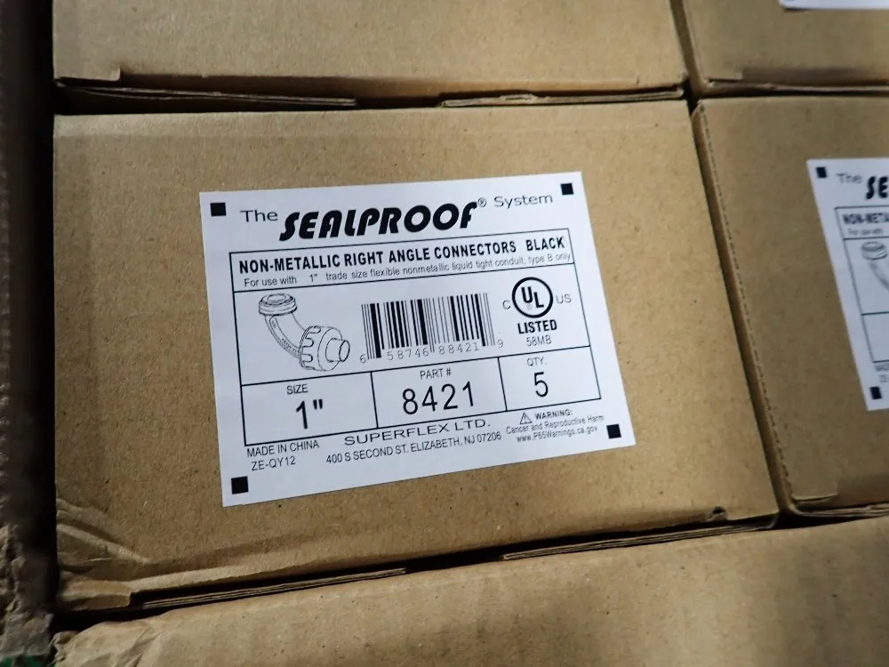 The Sealproof System 1" Non-metallic Right Angle Connectors - 8421