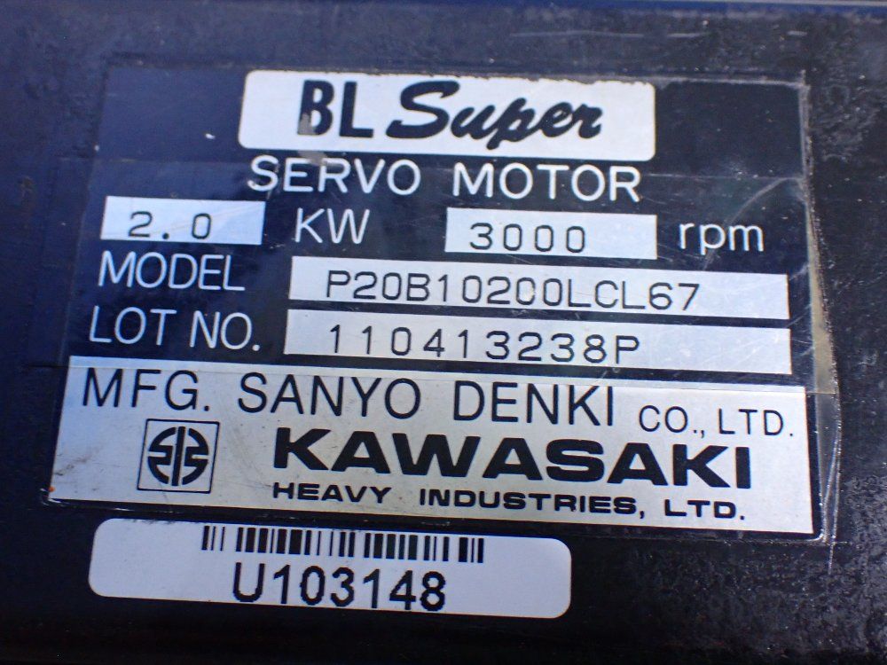 Sanyo Denki 2.0kw, 3000rpm Servo Motor - P20b10200lcl67