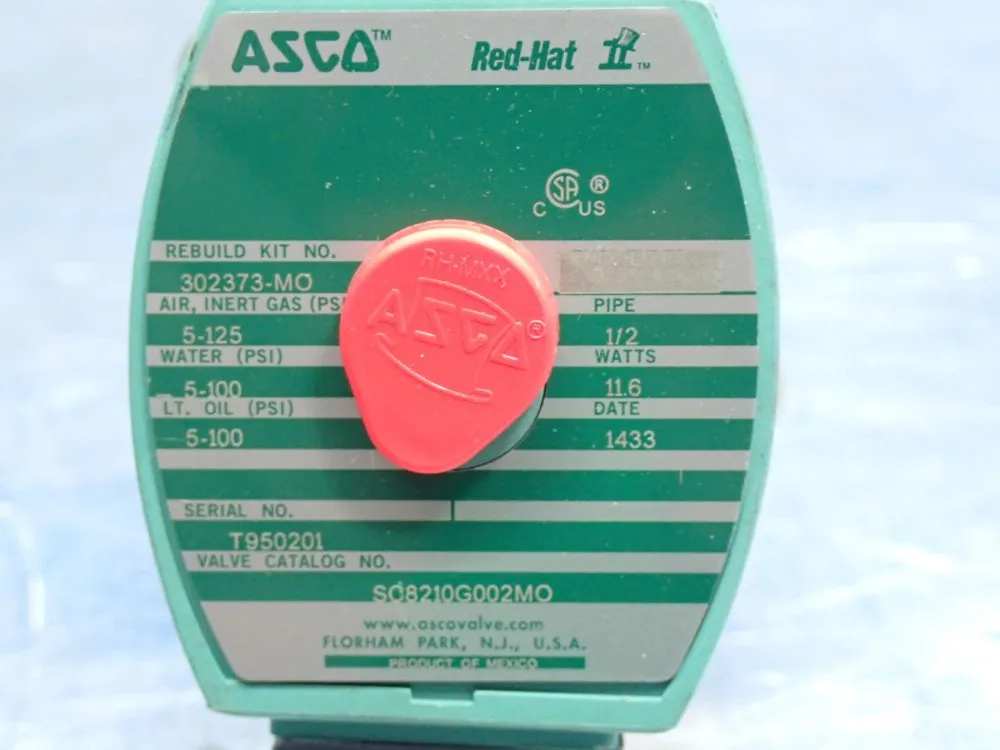 Asco Red-hat Ii 2-way Solenoid Valve - Sc8210g002mo