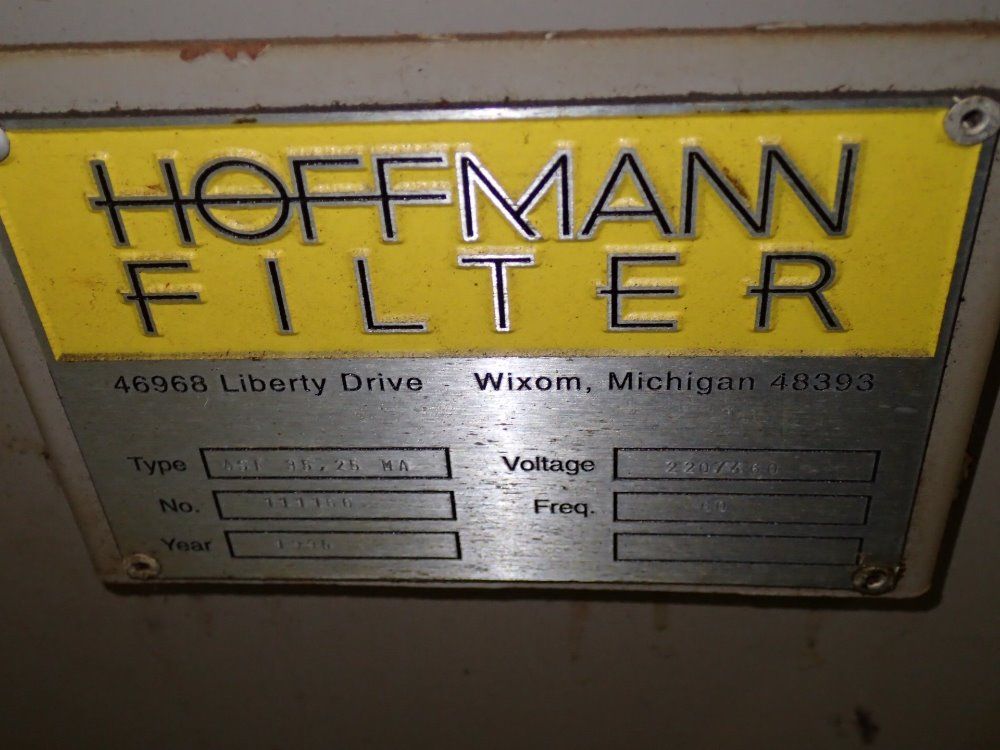 Hoffmann Filter 26'' Precoat Filter System - Asf35.25ma