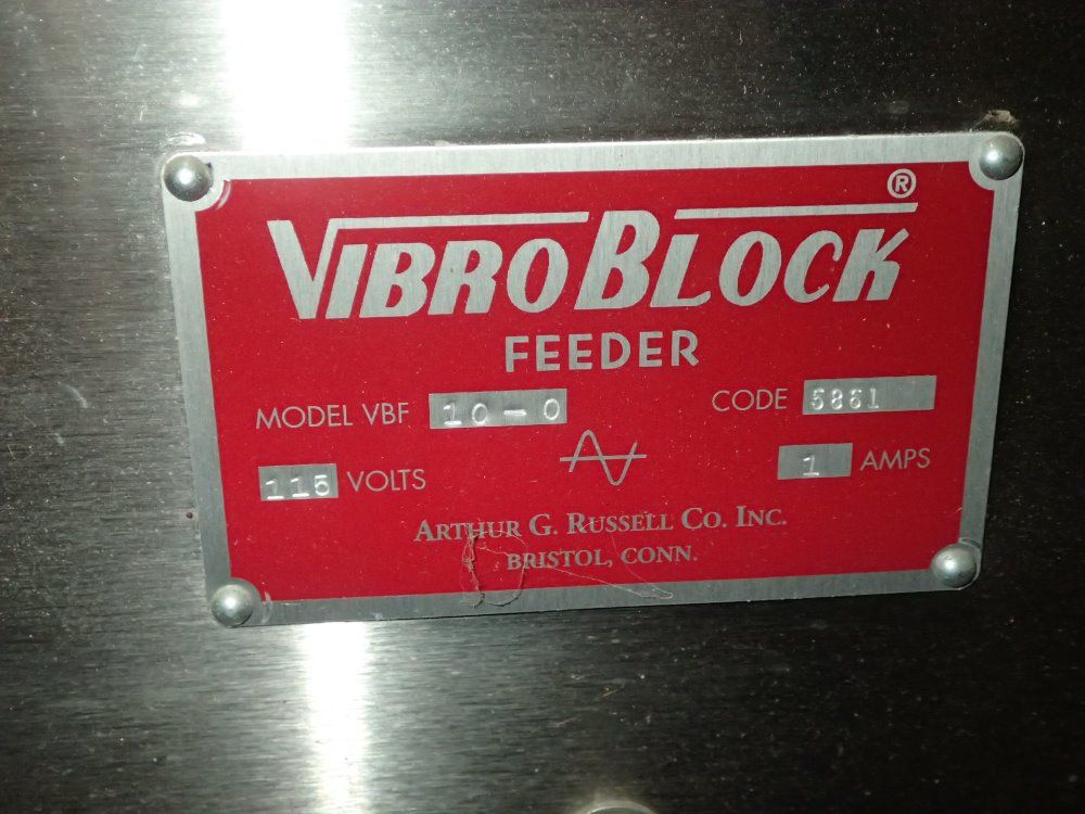 Vibro Block 55'' X 30'' X 38'' Id Vibratory Hopper / Feeder - Vbf10-0