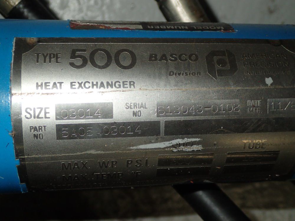 Basco 300 Psi @ 300* F Heat Exchanger - 201l