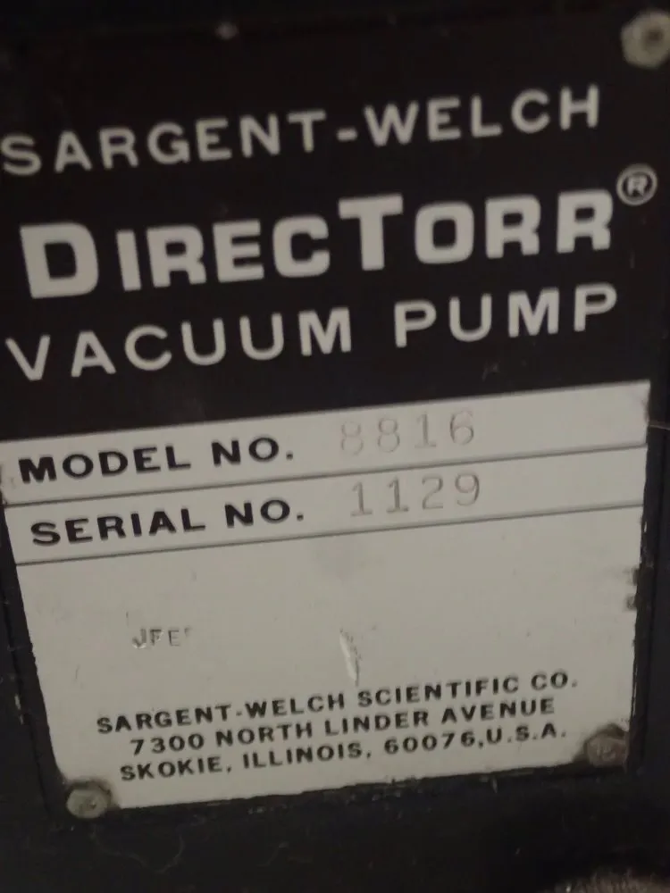 Sargent-welch Scientific Company Direct Torr Vacuum Pump