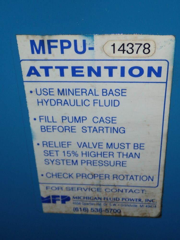 Michigan Fluid Power Hydraulic Unit