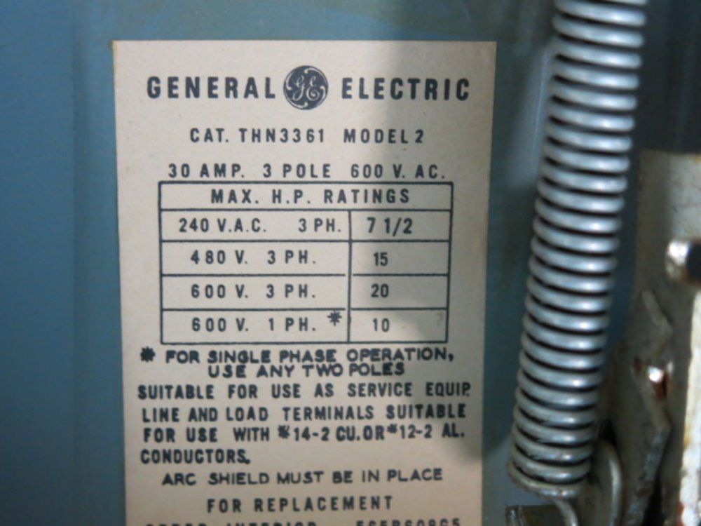 Ge Non Fusible Disconnect