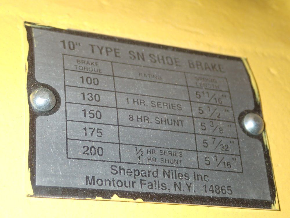 Shepard Niles Brake Assembly