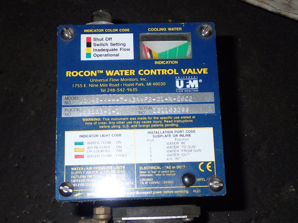 Universal Flow Monitors Water Control Valve