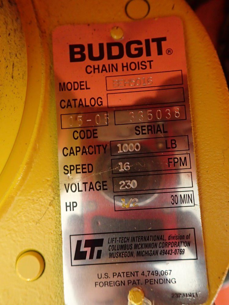 Budgit Electric Chain Hoist
