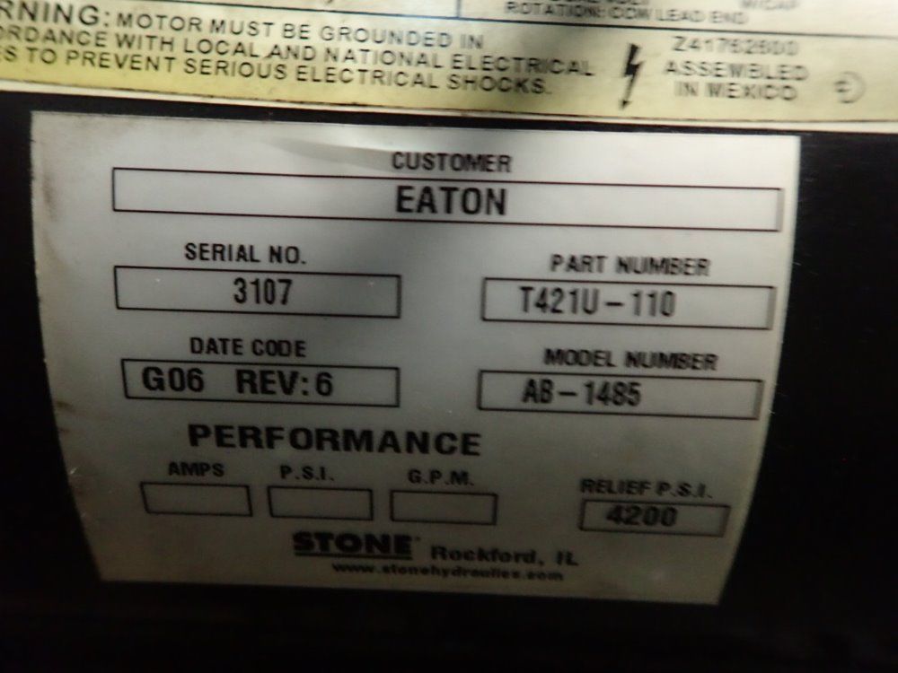 Spx Fluid Power Hydraulic Unit