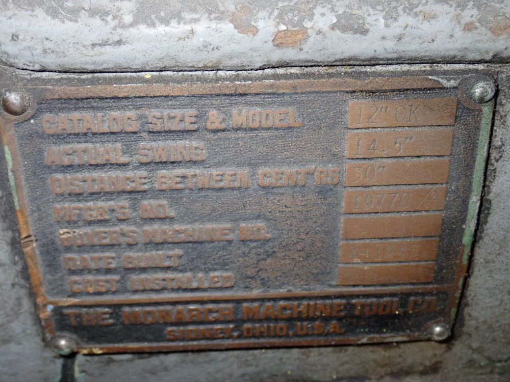The Monarch Machine Lathe