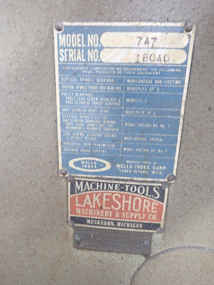 Wells-index Vertical Mill