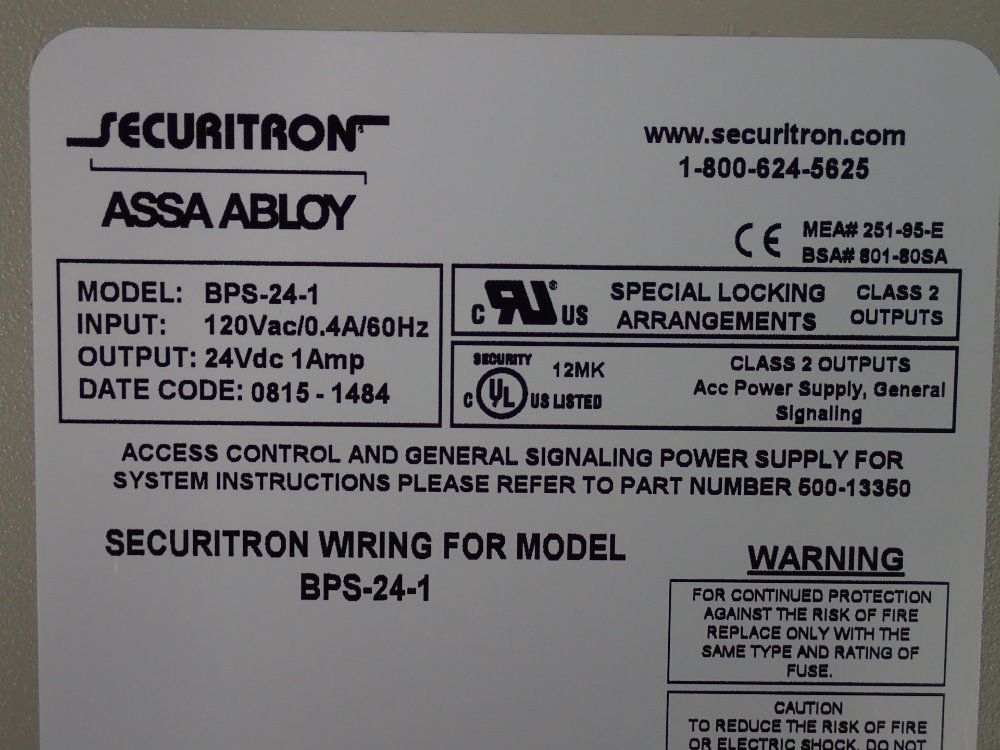 Securitron Electrical Enclosure