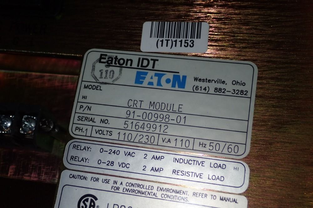 Eaton/cutler Hammer Crt Monitor