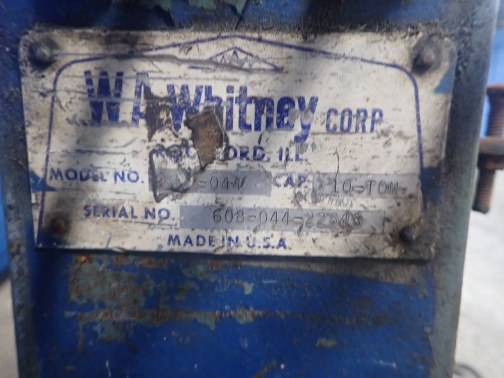 W.a. Whitney Hydraulic Cut-off Press
