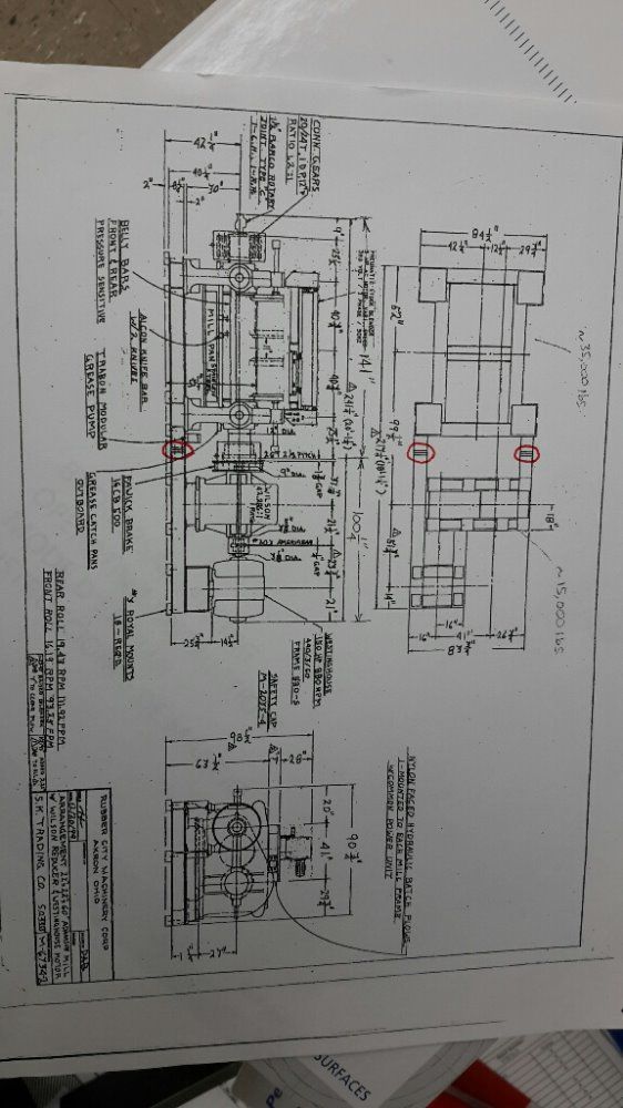 Adamson 150 Hp 60" Rubber Mill
