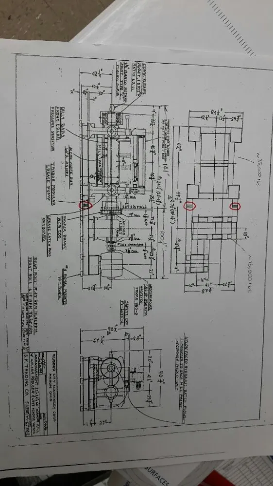 Adamson 150 Hp 60" Rubber Mill