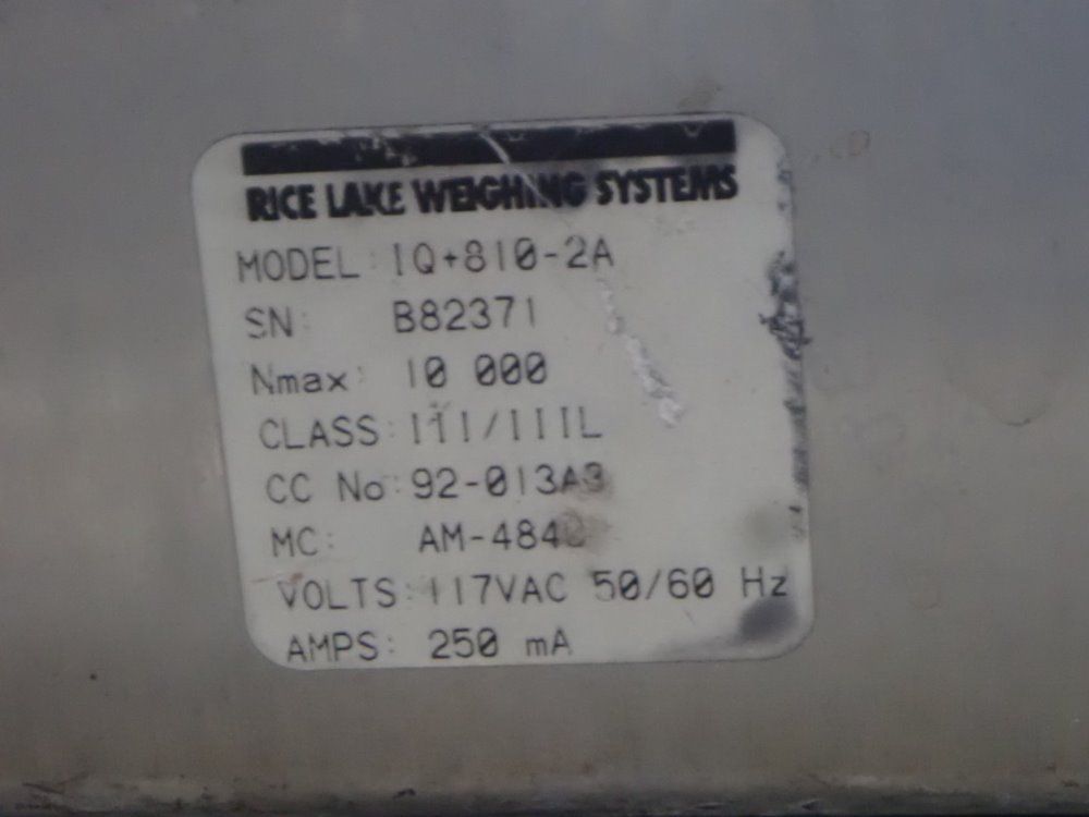 Rice Lake Check Weigher Control