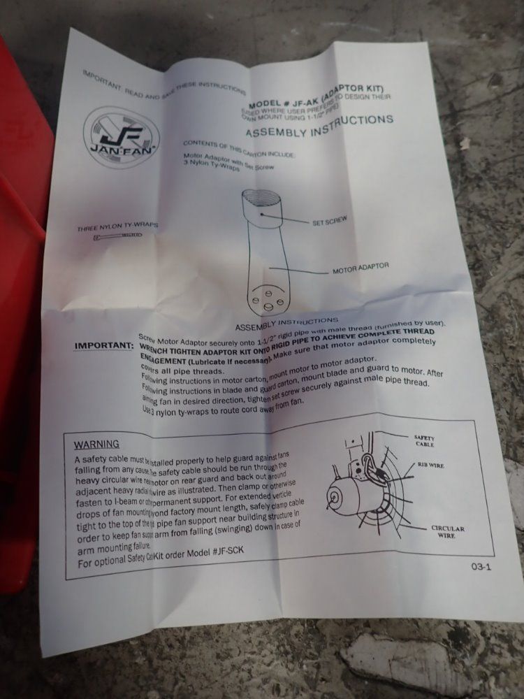 Jan-fan Motor Adaptors