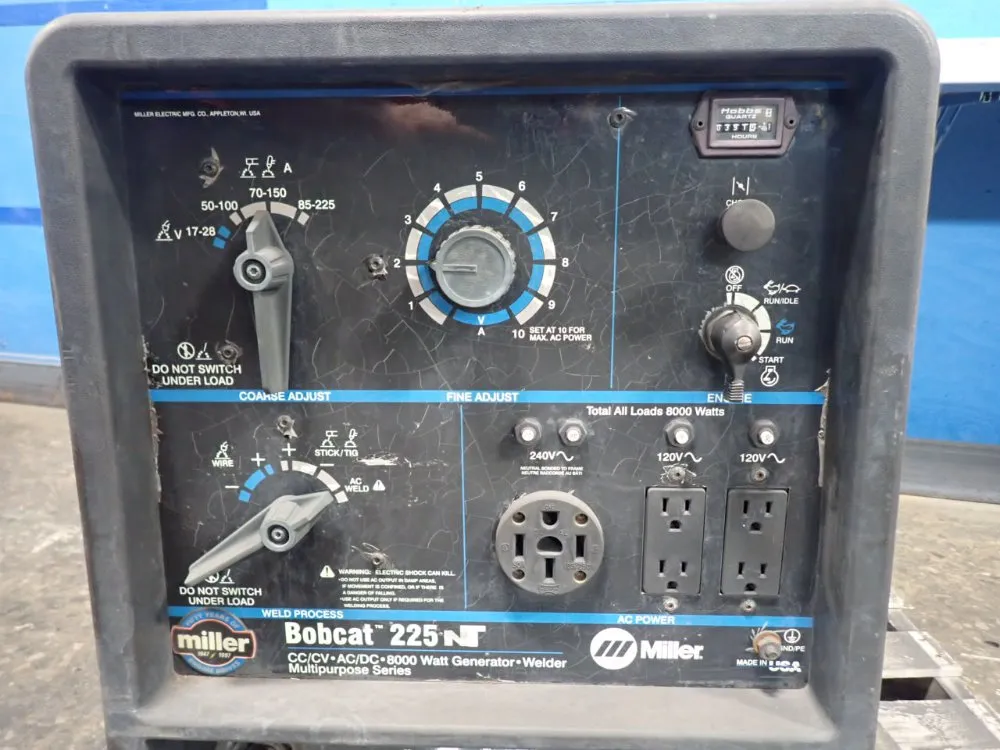 Miller 8kw 225a Bobcat 225 Gasoline Welder / Generator - Bobcat 225