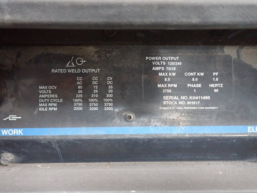 Miller 8kw 225a Bobcat 225 Gasoline Welder / Generator - Bobcat 225