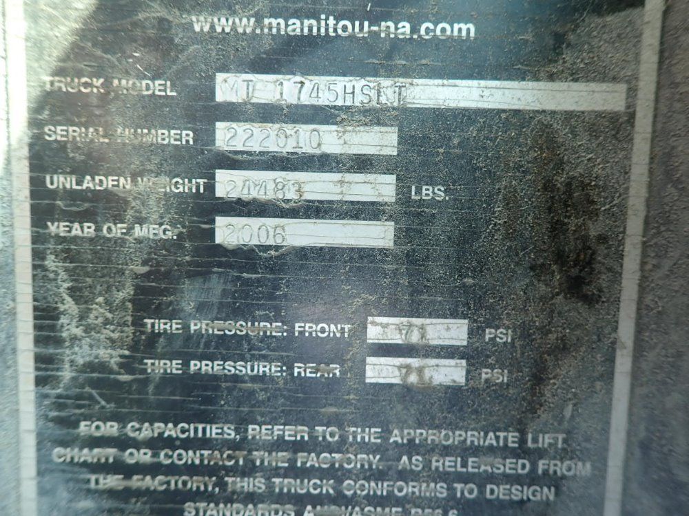 Manitou Mt1745hslt Boom Lift - Mt1745hslt