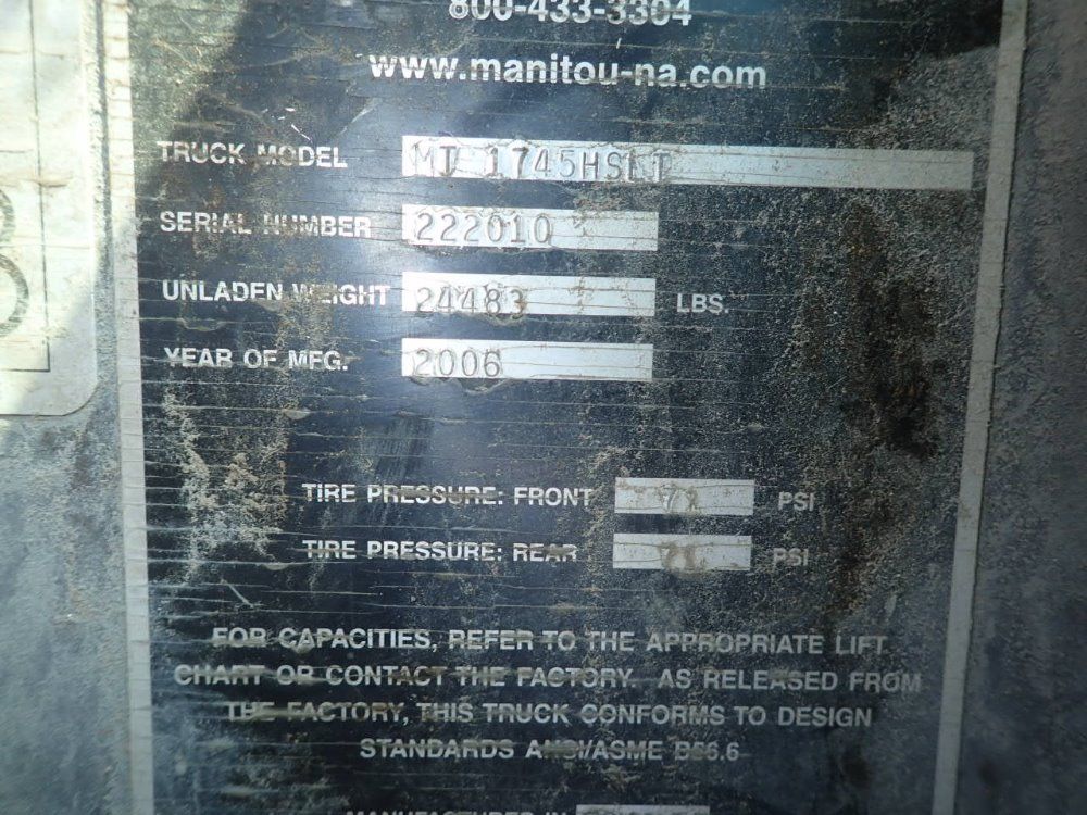 Manitou Mt1745hslt Boom Lift - Mt1745hslt