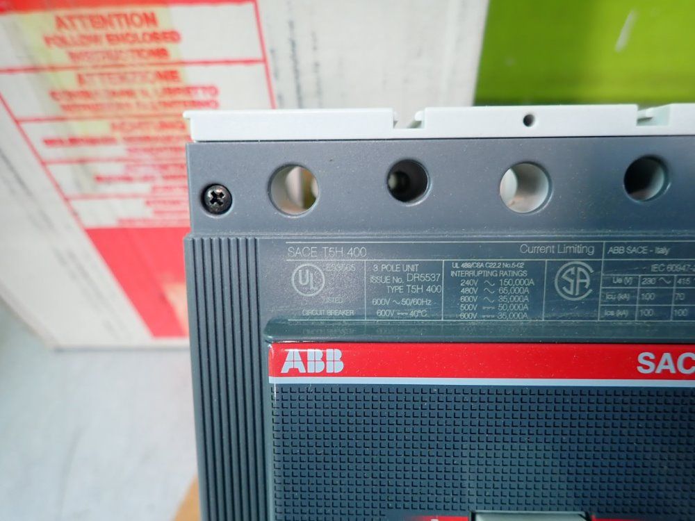 Abb Sace T5h 400, Circuit Breaker 400 Amp - Sace T5h 400