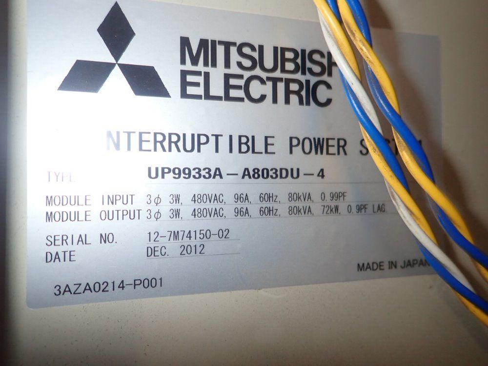 Mitsubishi 9900a Uninteruptible Power Supply - 9900a Series / 12-7m74150-02