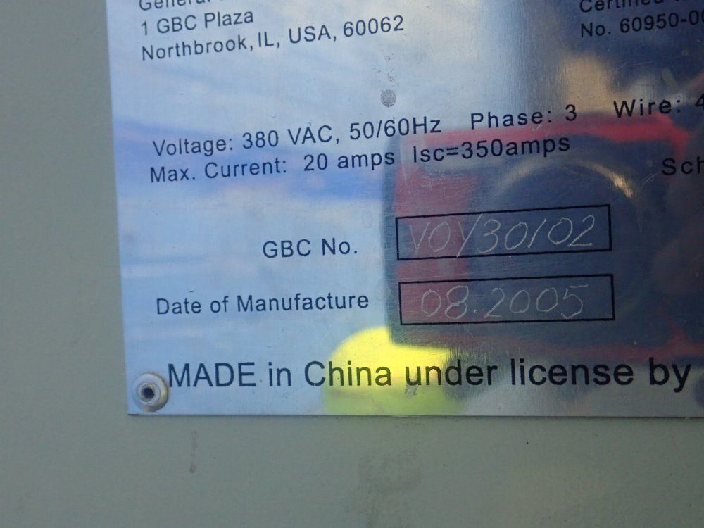 Gbc Voy30102/voyager 3 Hot Sheet Laminator - Voy30102/voyager 3