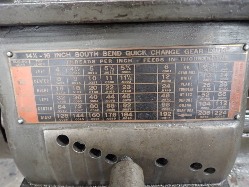 South Bend 15" X 36" Lathe