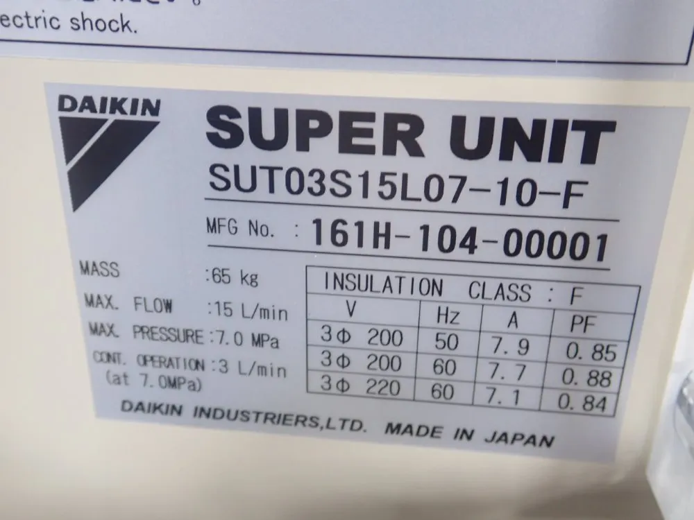 Daikin Sut03s15l07-10-f Inverter - Sut03s15l07-10-f