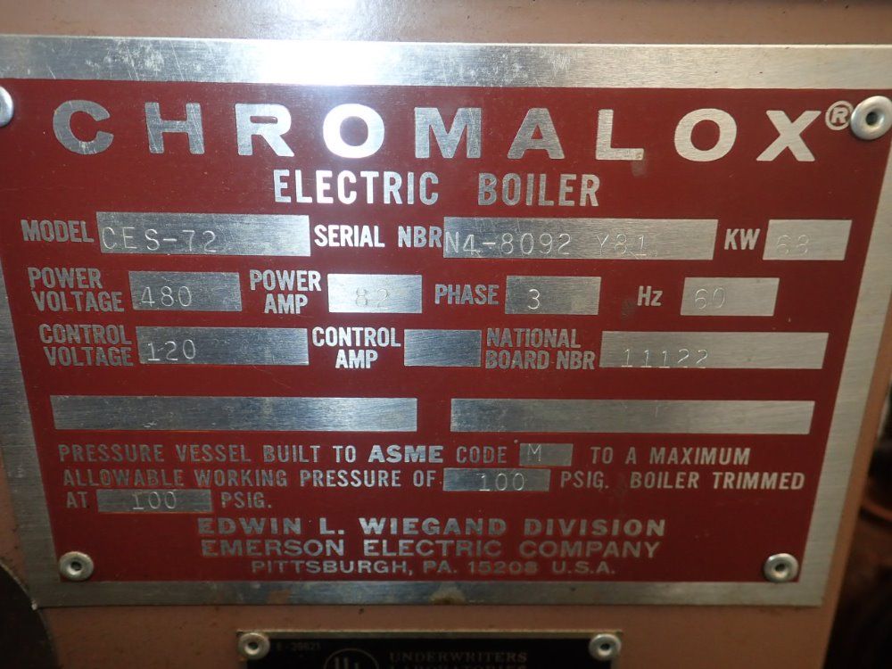 Chromalox/ Emerson Electric Boiler