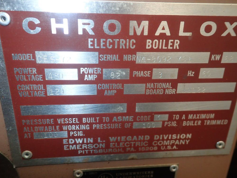 Chromalox/ Emerson Electric Boiler