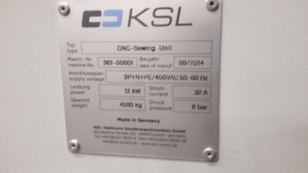 Ksl Kl361 Cnc Sewing Machine - Kl361