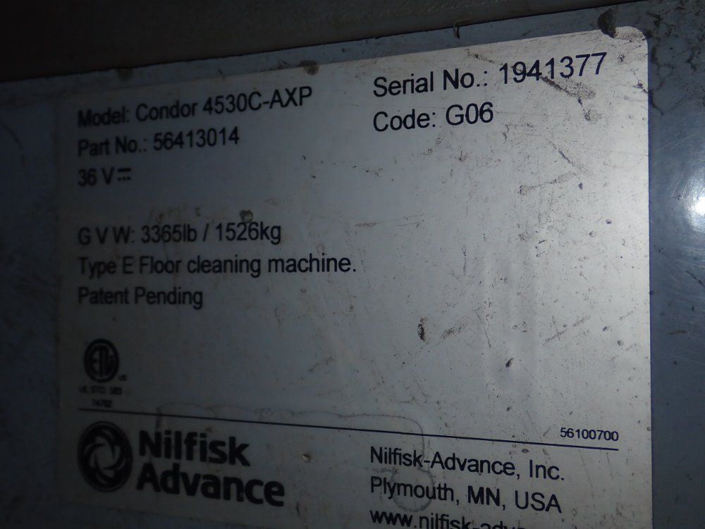 Nilfisk Advance Floor Sweeper