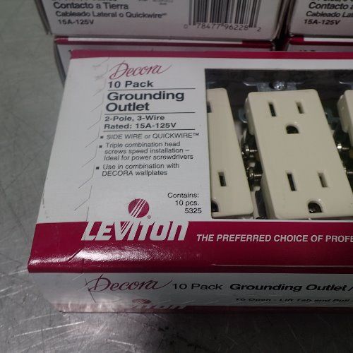 Leviton 50 Leviton 5325-amp 2-pole 3-wire Grounding Outlets 15a 125v - M03-5325-amp