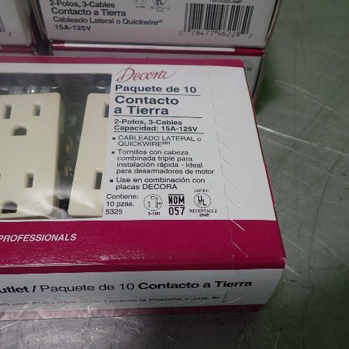 Leviton 50 Leviton 5325-amp 2-pole 3-wire Grounding Outlets 15a 125v - M03-5325-amp